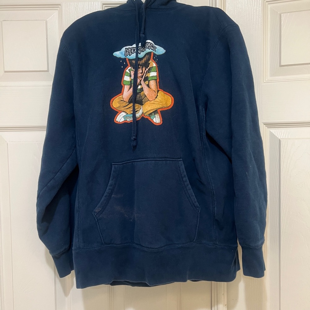 FuckingAwesome FA Blue Hoodie Mens Sweater Pullover Sweatshirt Medium